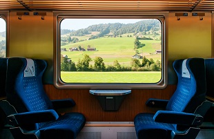 Train in countryside 