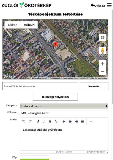 Interactive Eco-Map of Zugló  