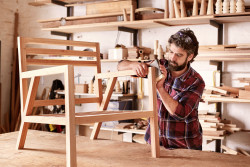 Man making furniture 