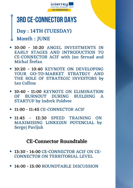 3rd CE-Connector Days Agenda 