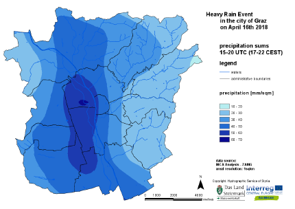 precipitation sums Graz 