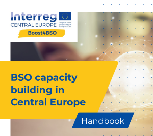 In the past two years, the Boost4BSO project consortium,  consisting of seven BSOs and one Excellence centre  from Central Europe (CE) has joined forces to develop  and downstream a comprehensive BSO competence  pack and implementation toolbox to support